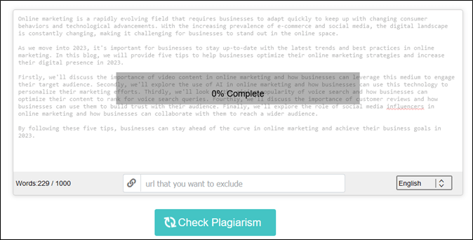 Check Plagiarism with Editpad